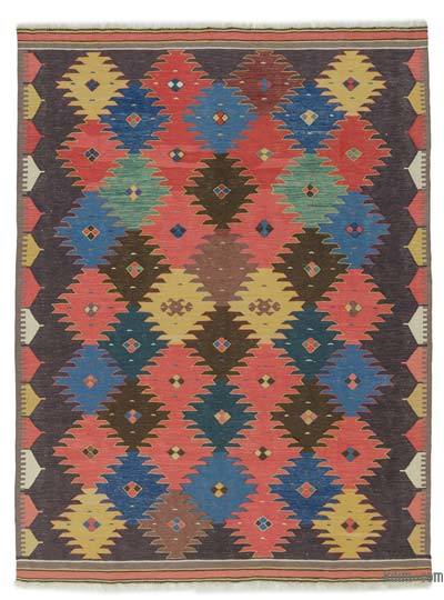 Multicolor Nueva Alfombra Turca Kilim - 204 cm x 271 cm