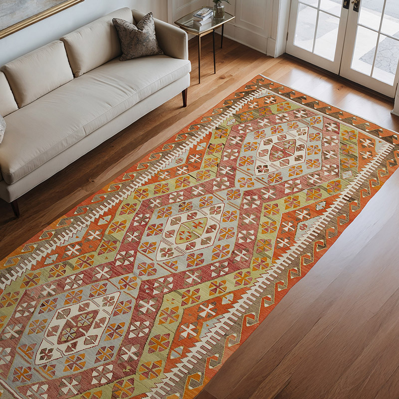 Alfombra Vintage Konya Kilim - 151 cm x 322 cm - K0044473