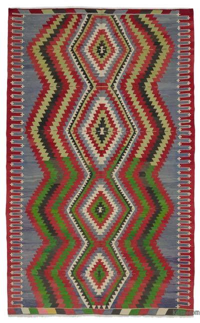 Multicolor Alfombra Vintage Denizli Kilim - 197 cm x 324 cm