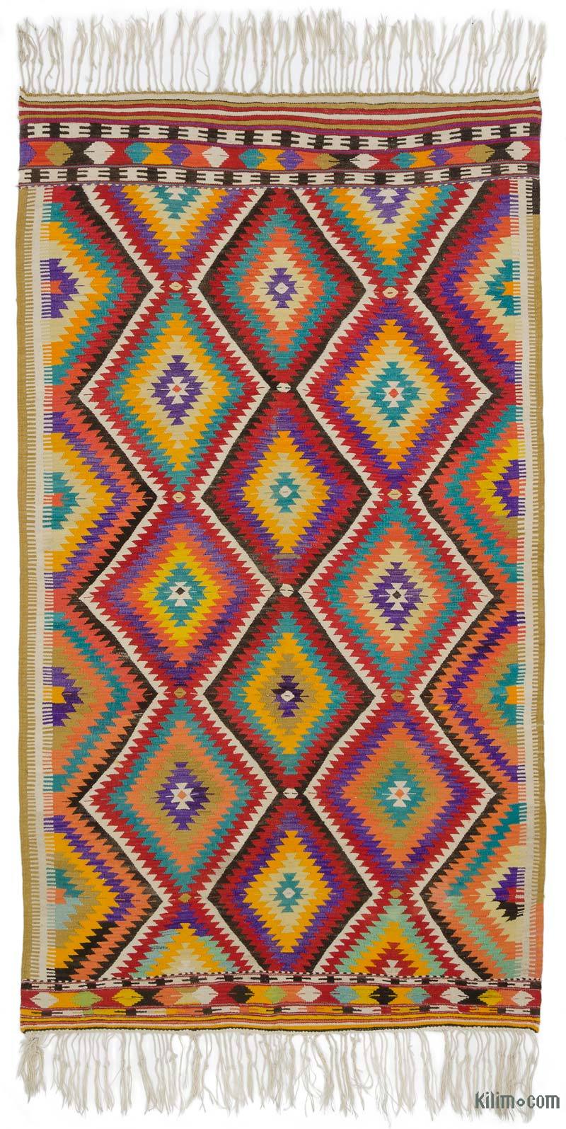 Multicolor Alfombra Vintage Antalya Kilim - 166 cm x 298 cm - K0044837