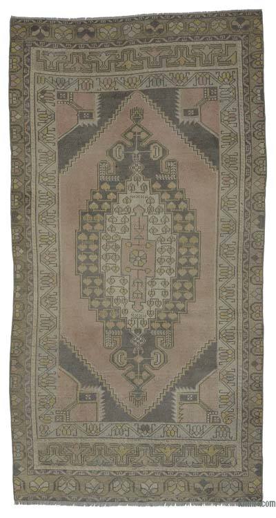Vintage Turkish Hand-Knotted Rug - 4' 4" x 8' 3" (52" x 99")