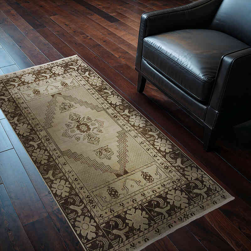 El Dokuma Vintage Halı - 89 cm x 164 cm - K0045276