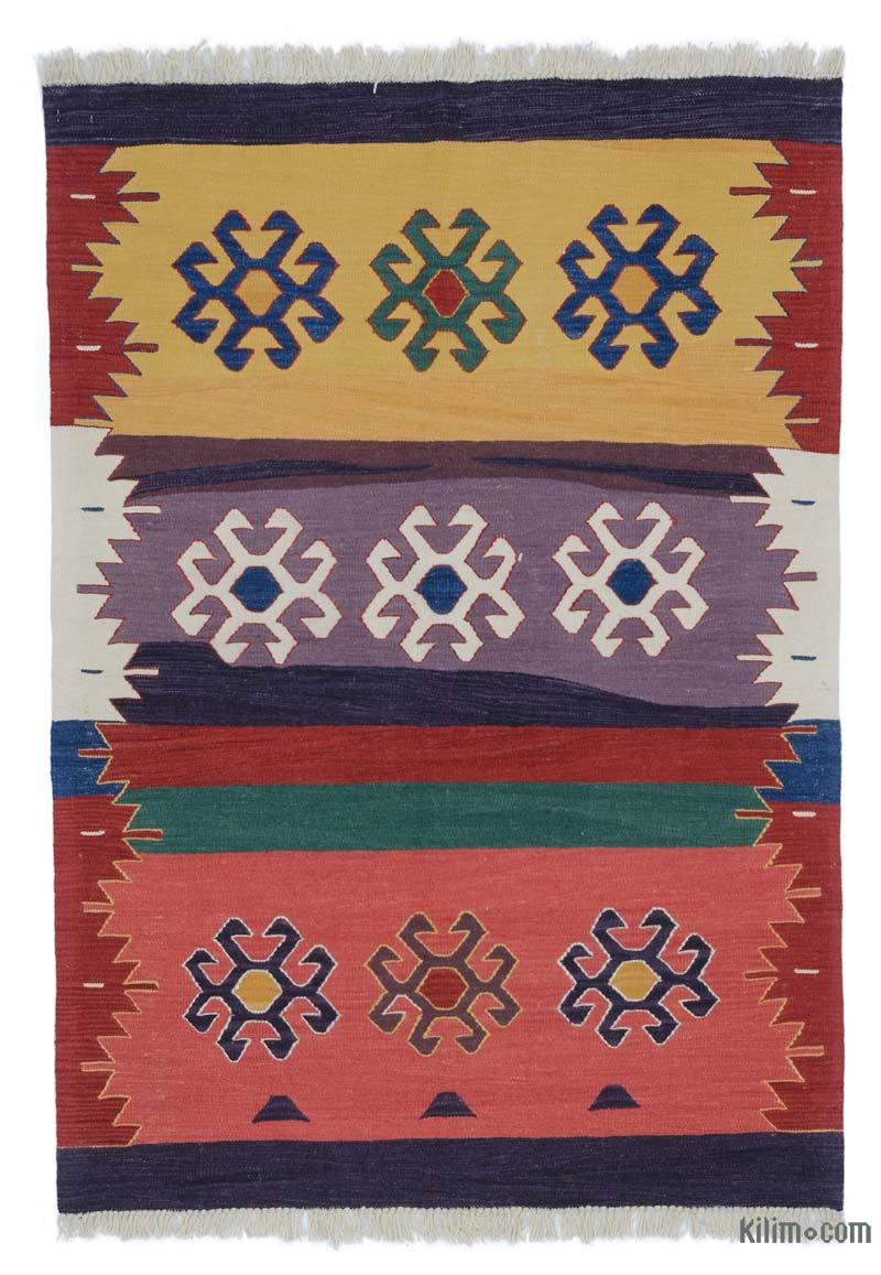 Multicolor New Handwoven Turkish Kilim Rug - 4' 1" x 5' 10" (49" x 70") - K0045370