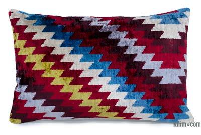 Velvet Ikat Pillow Cover - 2'  x 1' 3" (24" x 15")