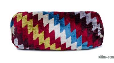 Velvet Ikat Bolster Pillow - 1' 3" x 6" (15" x 6")