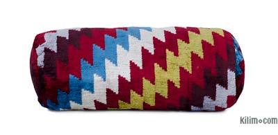 Funda de Almohada de terciopelo Ikat - 40 cm x 15 cm