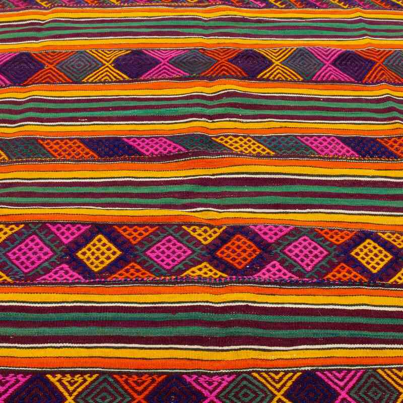 Multicolor Vintage Milas Kilim Rug - 7' 1" x 9' 3" (85" x 111") - K0047056