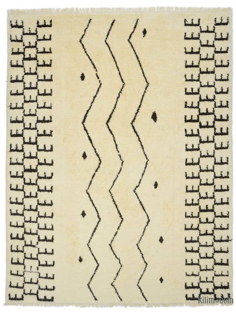 Beige Alfombra "Tulu" de estilo marroquí anudada a mano - 278 cm x 350 cm - K0047143