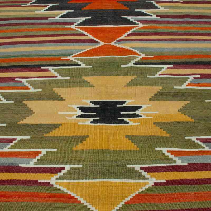 Multicolor Alfombra Vintage Mut Kilim - 161 cm x 271 cm - K0047826