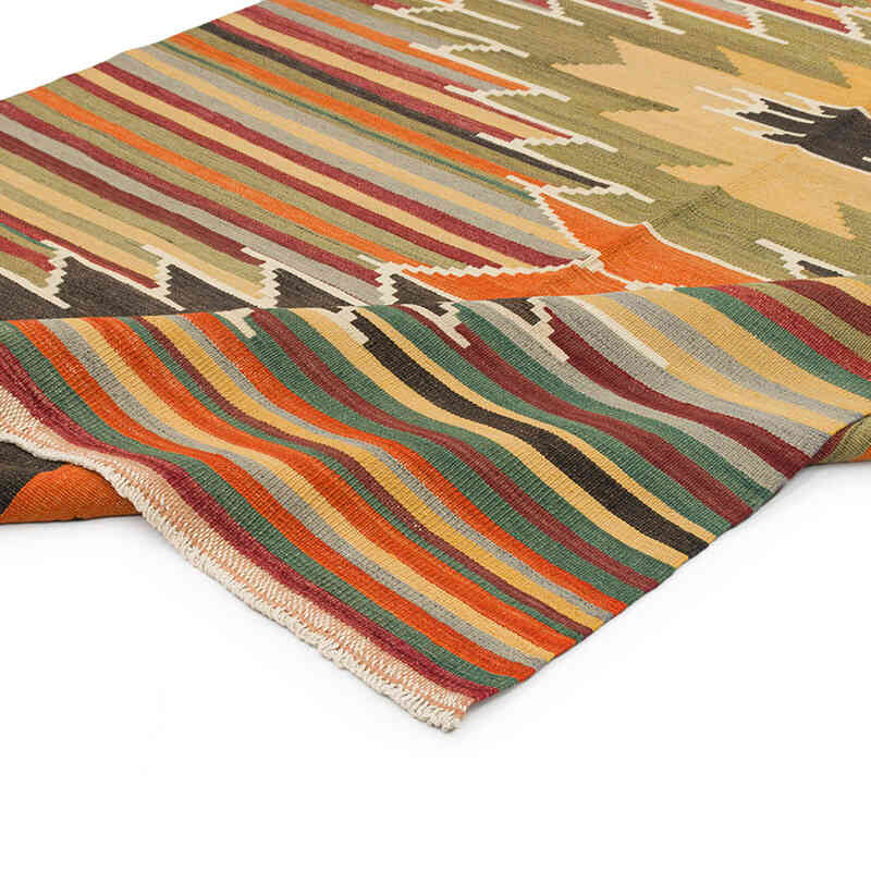 Multicolor Alfombra Vintage Mut Kilim - 161 cm x 271 cm - K0047826