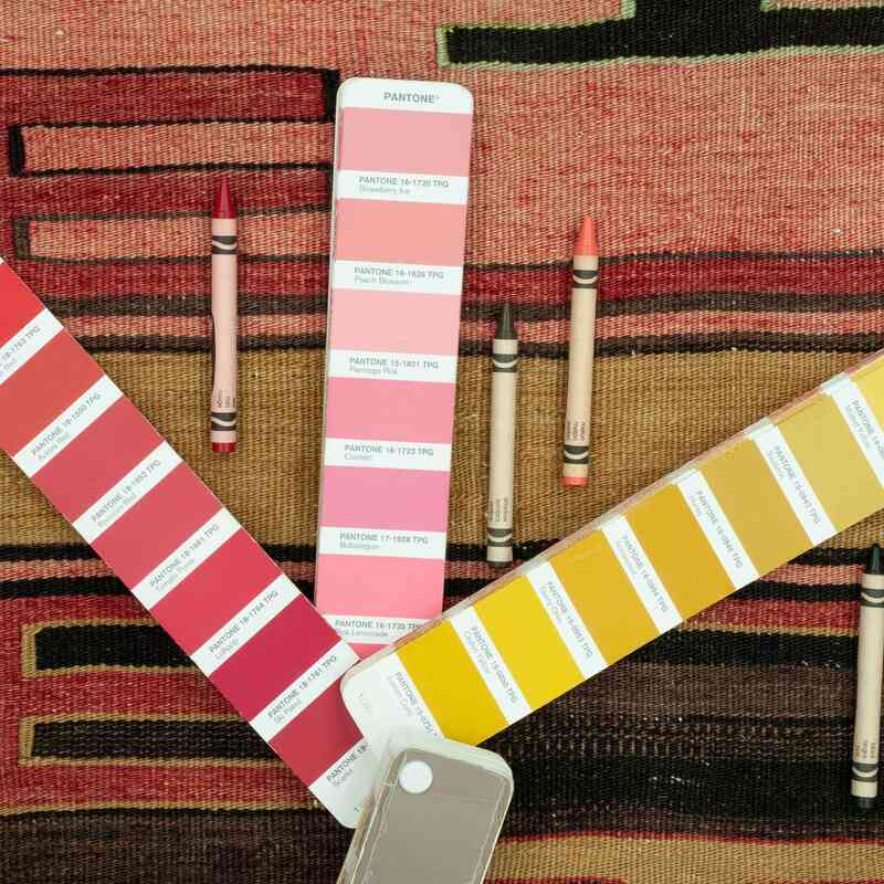 Multicolor Vintage Sivas Kilim Rug - 3' 10" x 11' 4" (46" x 136") - K0047850