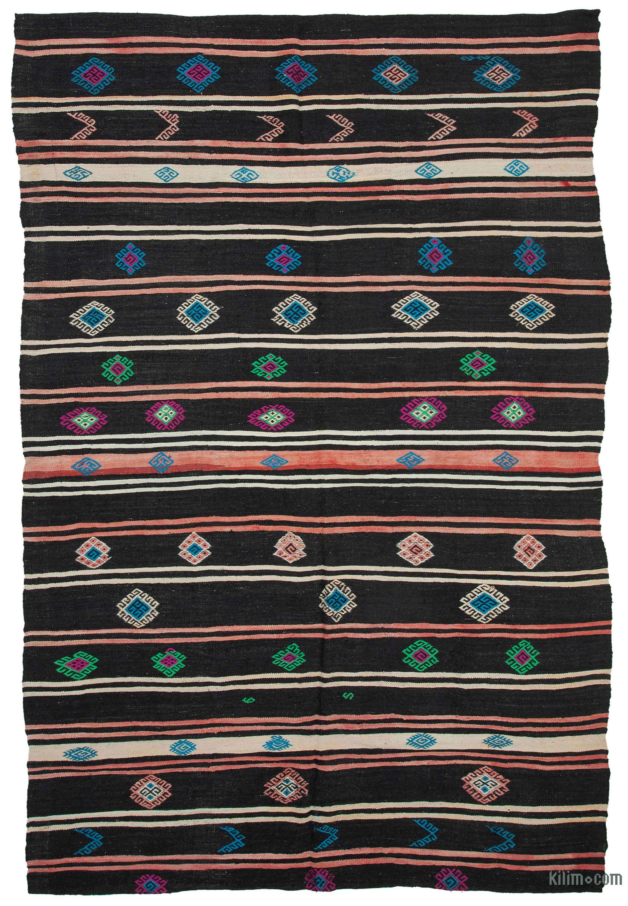 K0061907 Vintage Anatolian Kilim Rug - 7' 7 x 9' (91 x 108)  The Source  for Vintage Rugs, Tribal Kilim Rugs, Wool Turkish Rugs, Overdyed Persian  Rugs, Runner Rugs, Patchwork Rugs