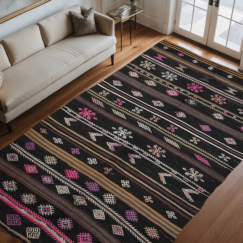 Alfombra Vintage Anatolian Kilim - 205 cm x 338 cm - K0047911