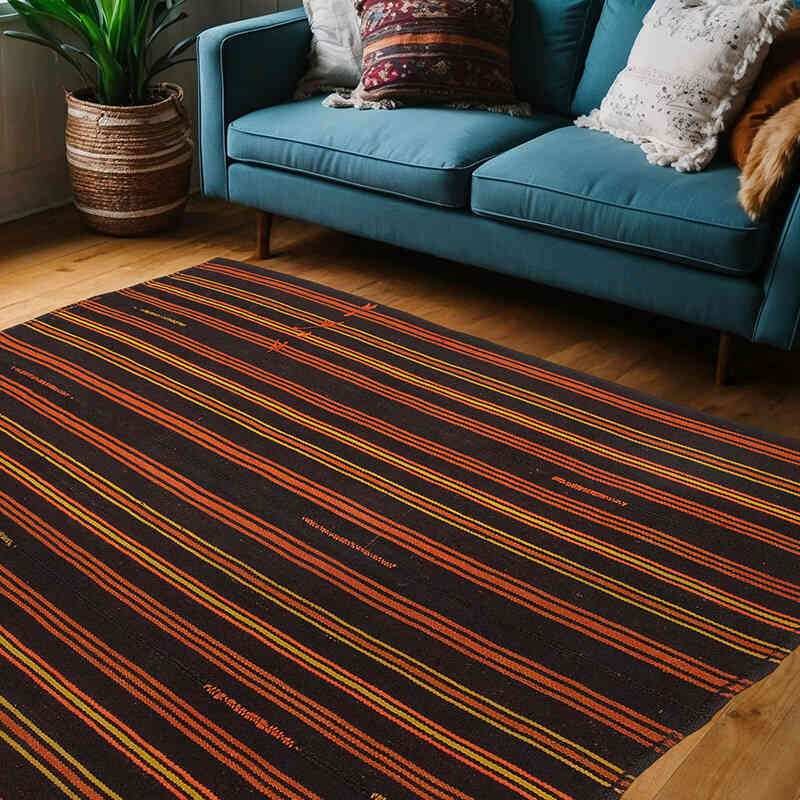Alfombra Vintage Anatolian Kilim - 178 cm x 215 cm - K0047968