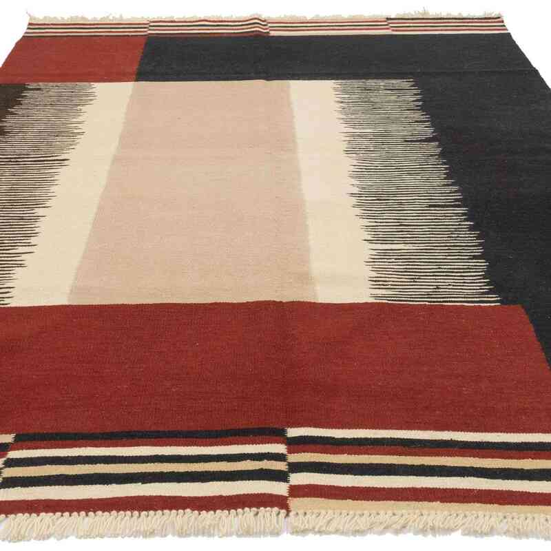 New Handwoven Turkish Kilim Rug - 6'  x 8' 3" (72" x 99") - K0048232