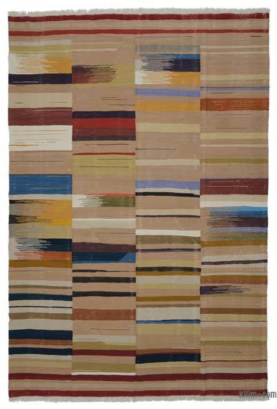Çok Renkli Yeni Kök Boya El Dokuma Kilim - 242 cm x 353 cm