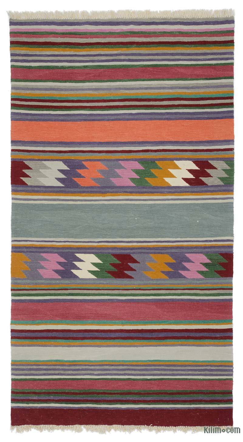 Multicolor Nueva Alfombra Turca Kilim - 125 cm x 226 cm - K0048503