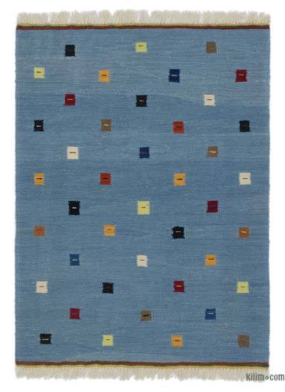 Açık Mavi Yeni El Dokuma Kilim