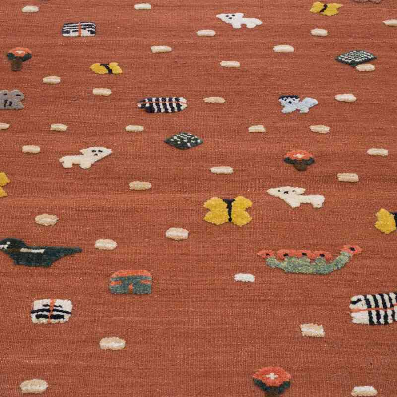 Yeni Kök Boya El Dokuma Kilim - 111 cm x 135 cm - K0048518