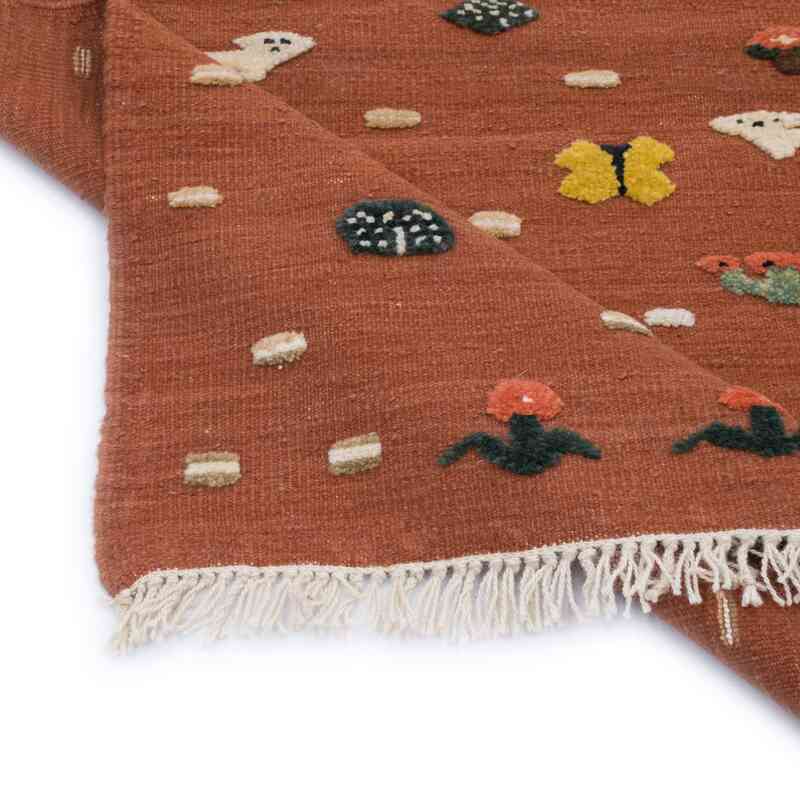 Yeni Kök Boya El Dokuma Kilim - 111 cm x 135 cm - K0048518