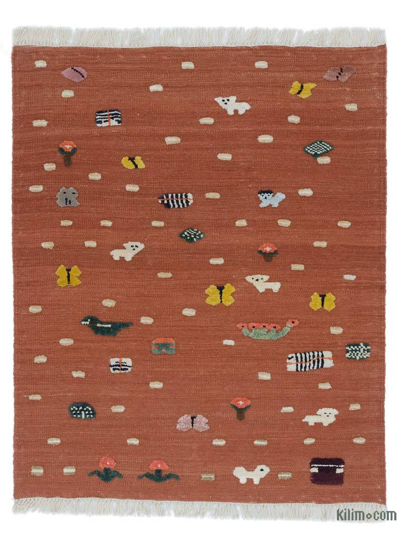 Yeni Kök Boya El Dokuma Kilim - 111 cm x 135 cm - K0048518