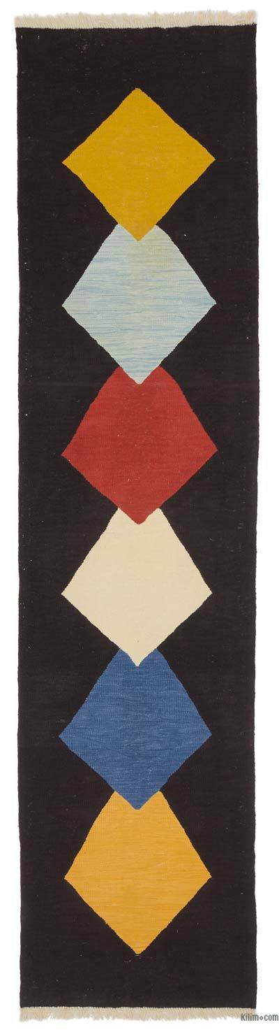 Multicolor Corredor Nueva Alfombra Turca Kilim - 86 cm x 343 cm