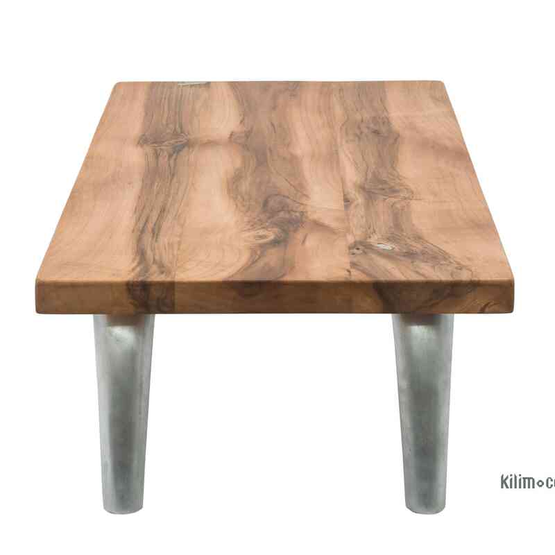 Solid Walnut Coffee Table with Cast Aluminium Legs - K0048534
