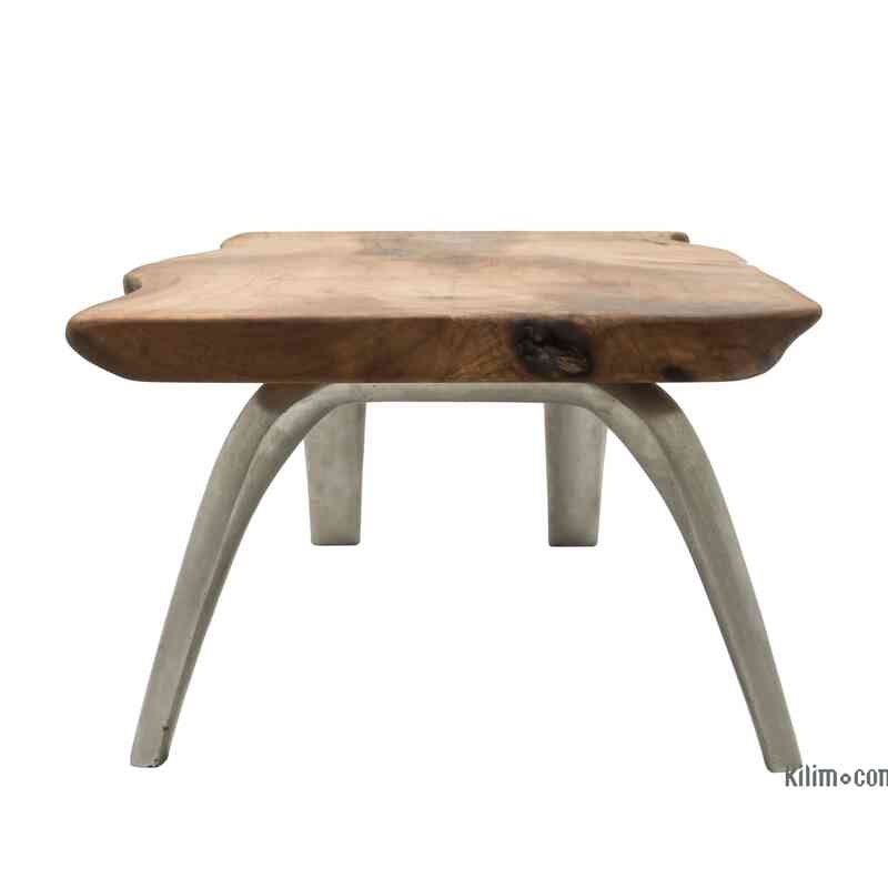 Solid Walnut Coffee Table with Cast Aluminium Legs - K0048535