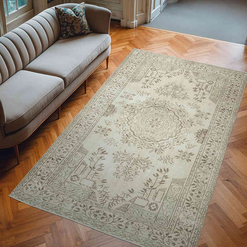 Vintage Turkish Hand-Knotted Rug - 6' 3" x 10' 1" (75" x 121") - K0048647