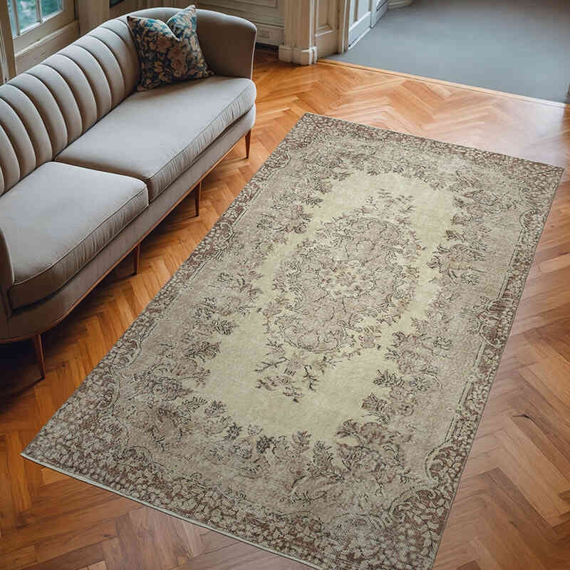 Alfombra Vintage Turca Anudada a Mano - 173 cm x 290 cm - K0048683