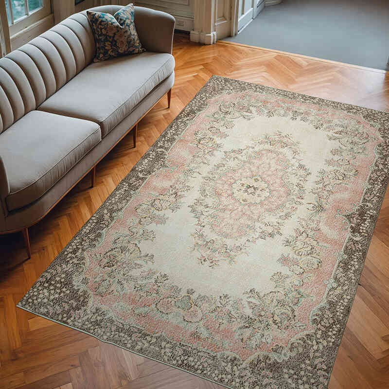 El Dokuma Vintage Halı - 193 cm x 302 cm - K0048693