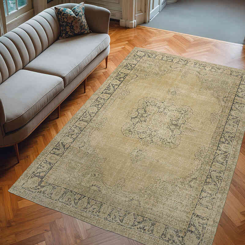 El Dokuma Vintage Halı - 207 cm x 310 cm - K0048799