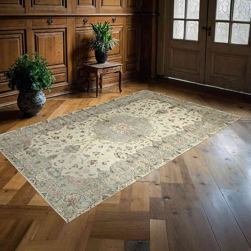 Alfombra Vintage Turca Anudada a Mano - 162 cm x 262 cm - K0049015