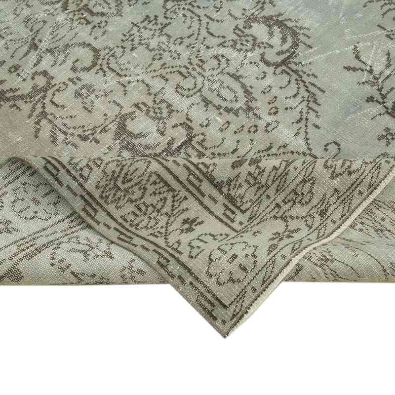 Grey Over-dyed Vintage Hand-Knotted Turkish Rug - 5' 8" x 9' 3" (68" x 111") - K0049260