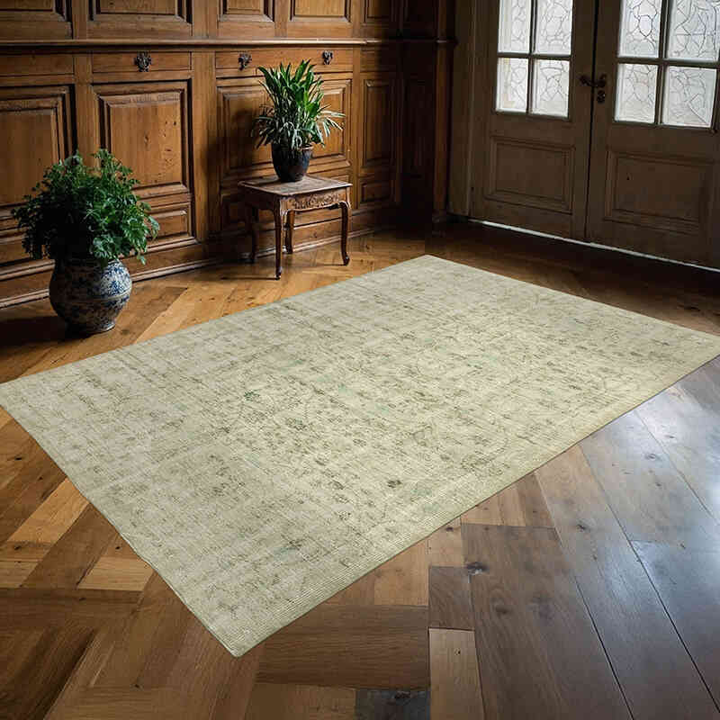 Gri Boyalı El Dokuma Anadolu Halısı - 180 cm x 265 cm - K0049261