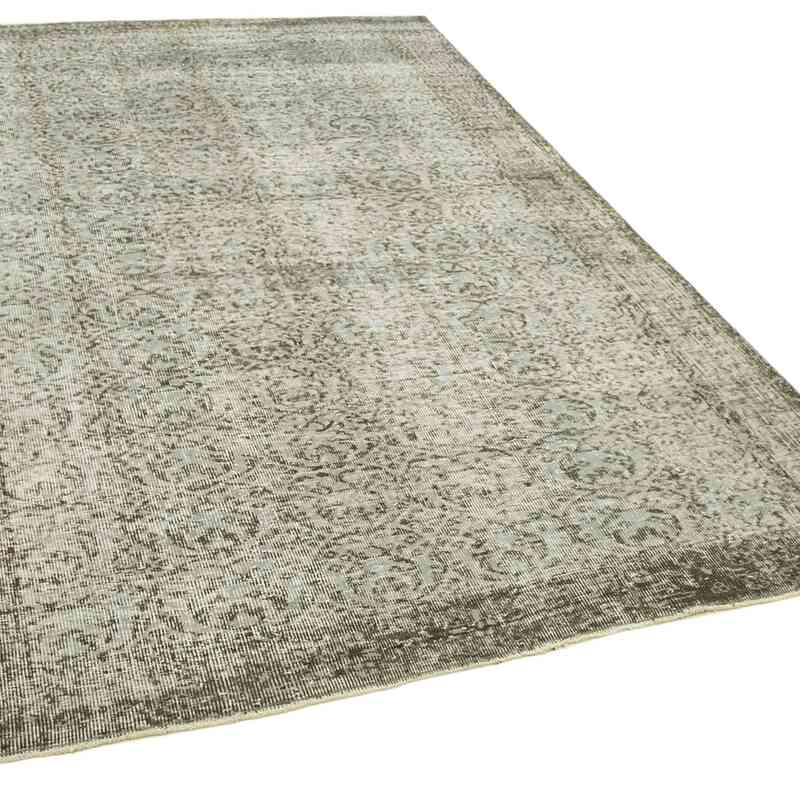 Grey Over-dyed Vintage Hand-Knotted Turkish Rug - 6'  x 8' 11" (72" x 107") - K0049269