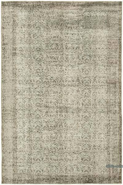 Gray Over-dyed Vintage Hand-Knotted Turkish Rug - 6'  x 8' 11" (72" x 107")