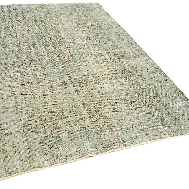 Açık Mavi Boyalı El Dokuma Anadolu Halısı - 177 cm x 266 cm - K0049273