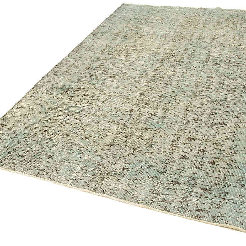 Açık Mavi Boyalı El Dokuma Anadolu Halısı - 177 cm x 266 cm - K0049273