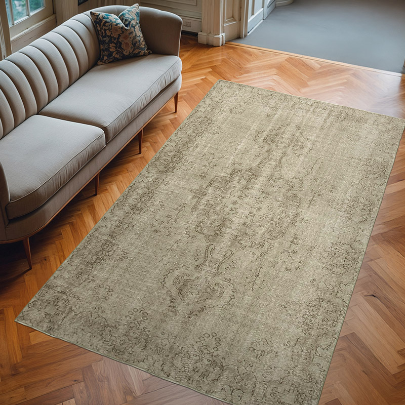 Gri Boyalı El Dokuma Anadolu Halısı - 170 cm x 280 cm - K0049286