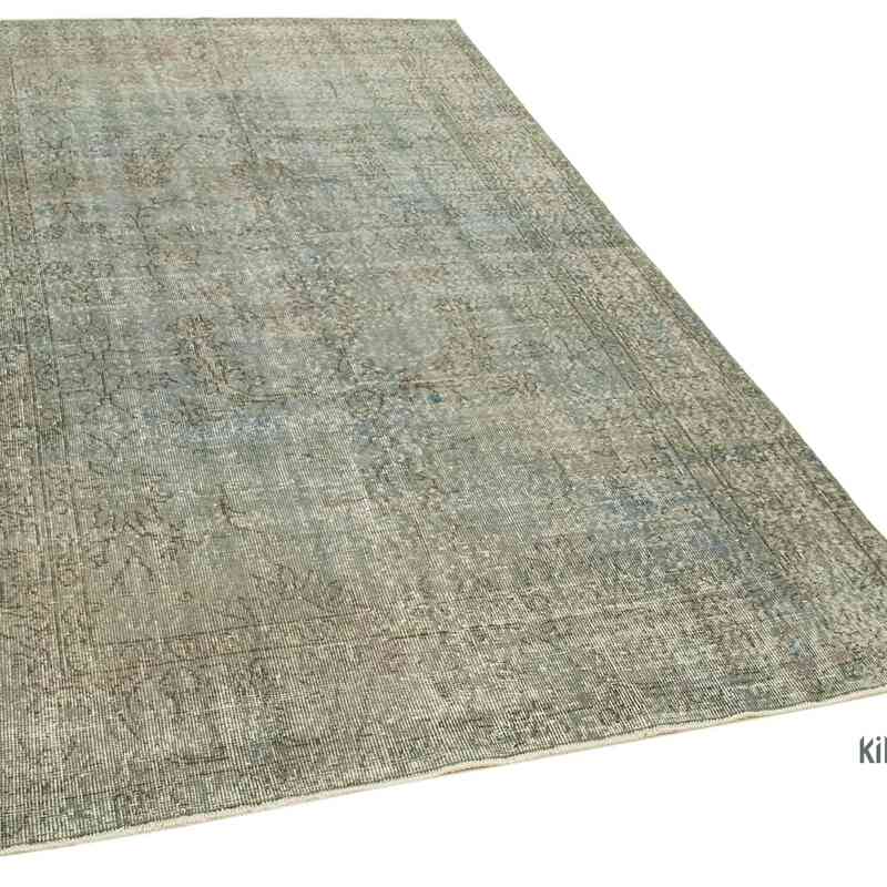 Blue Over-dyed Vintage Hand-Knotted Turkish Rug - 5' 1" x 8' 8" (61" x 104") - K0049287