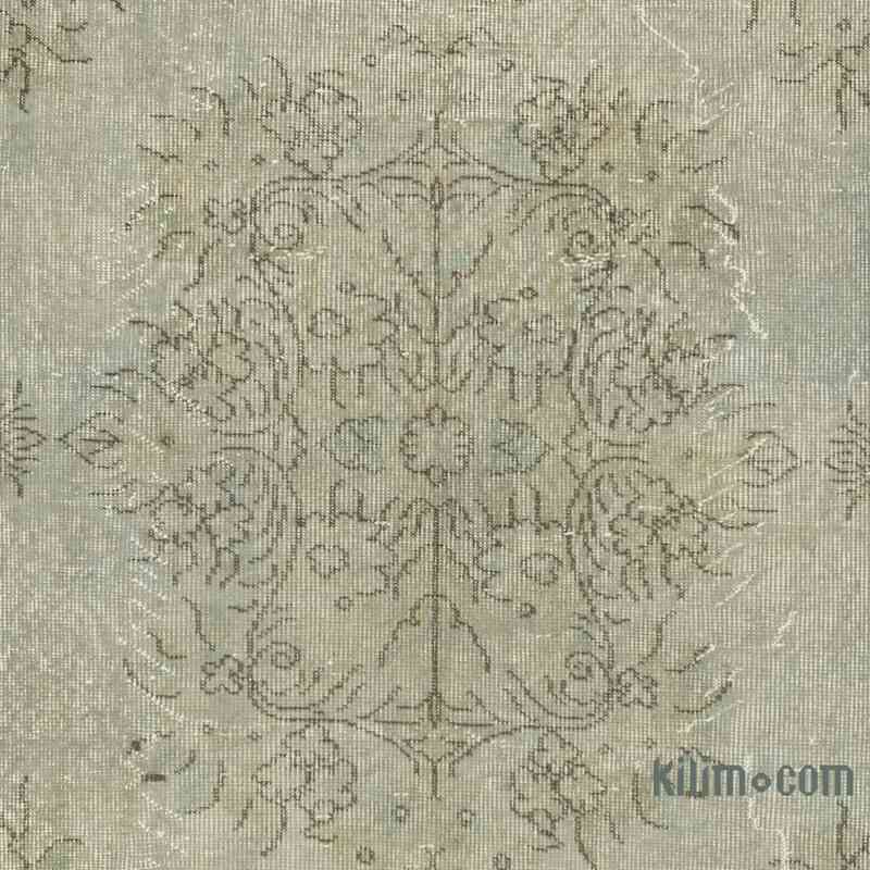 Grey Over-dyed Vintage Hand-Knotted Turkish Rug - 5' 10" x 9' 8" (70" x 116") - K0049294