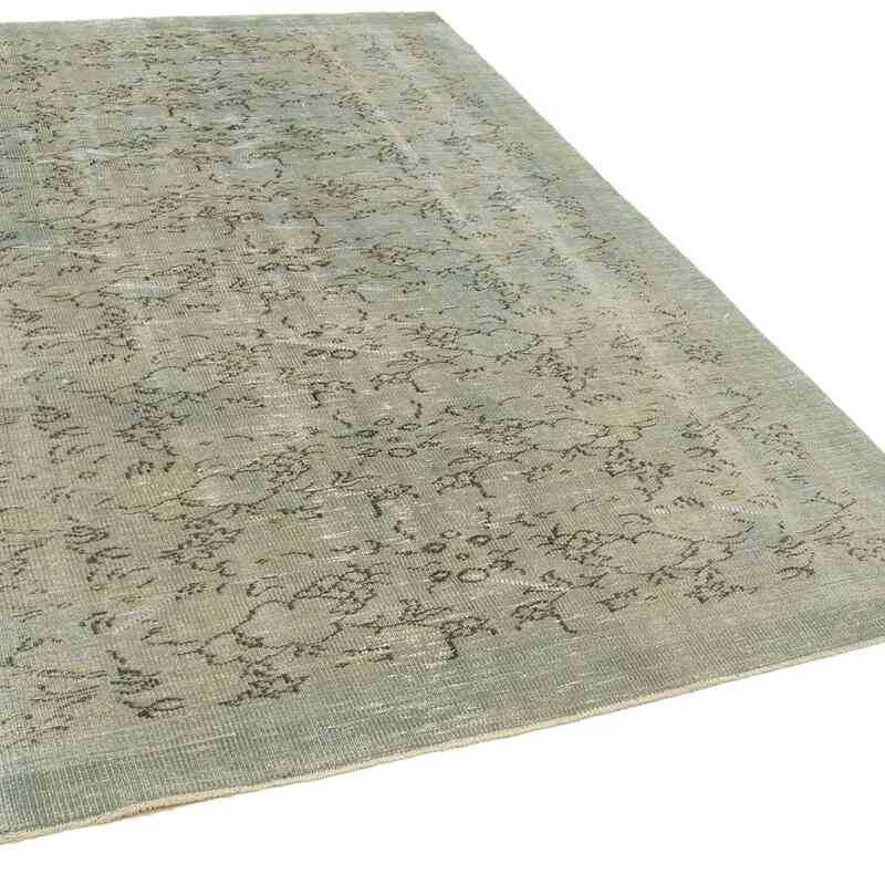 Grey Over-dyed Vintage Hand-Knotted Turkish Rug - 5' 9" x 9' 1" (69" x 109") - K0049295