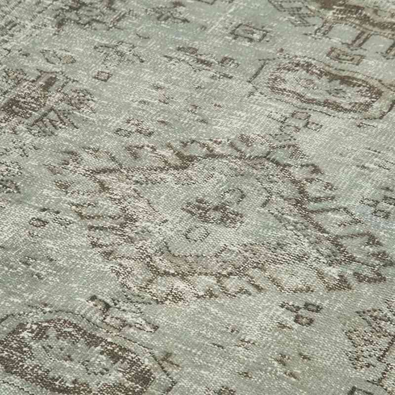 Grey Over-dyed Vintage Hand-Knotted Turkish Rug - 4' 9" x 8' 7" (57" x 103") - K0049298