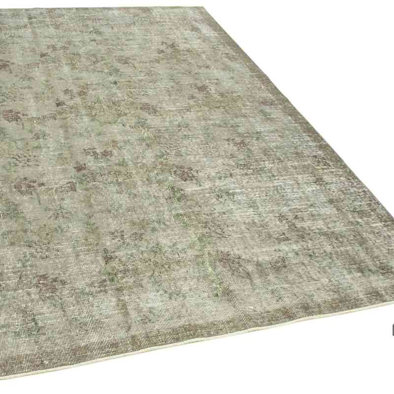 Grey Over-dyed Vintage Hand-Knotted Turkish Rug - 5' 3" x 8' 2" (63" x 98") - K0049310
