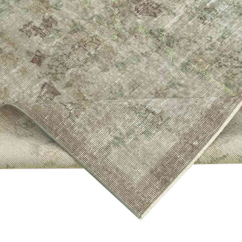 Grey Over-dyed Vintage Hand-Knotted Turkish Rug - 5' 3" x 8' 2" (63" x 98") - K0049310
