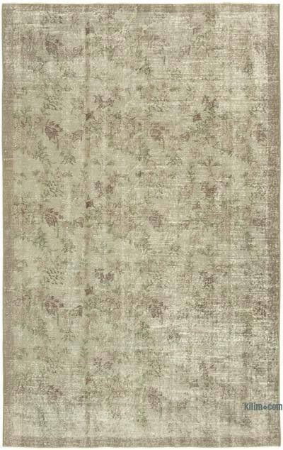 Gray Over-dyed Vintage Hand-Knotted Turkish Rug - 5' 3" x 8' 2" (63" x 98")