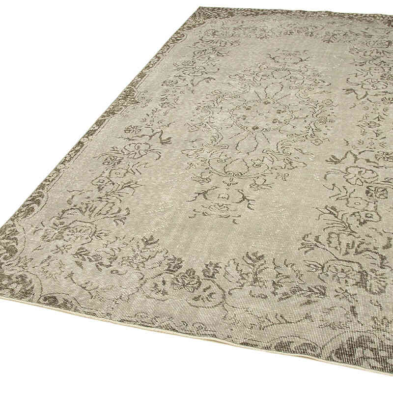Gri Boyalı El Dokuma Anadolu Halısı - 156 cm x 280 cm - K0049313