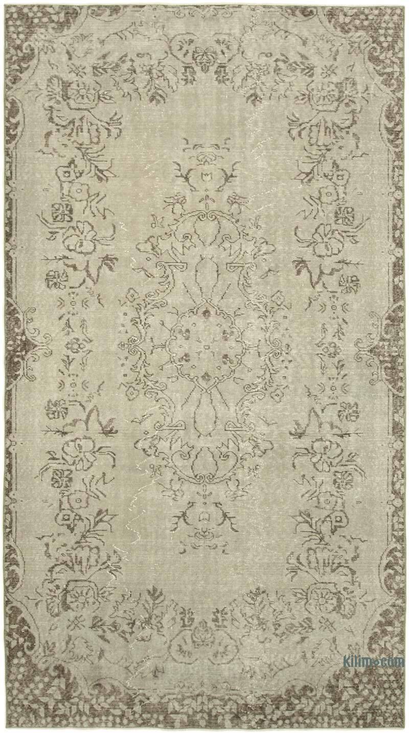 Gri Boyalı El Dokuma Anadolu Halısı - 156 cm x 280 cm - K0049313