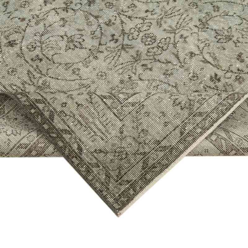 Grey Over-dyed Vintage Hand-Knotted Turkish Rug - 5' 4" x 9' 6" (64" x 114") - K0049318